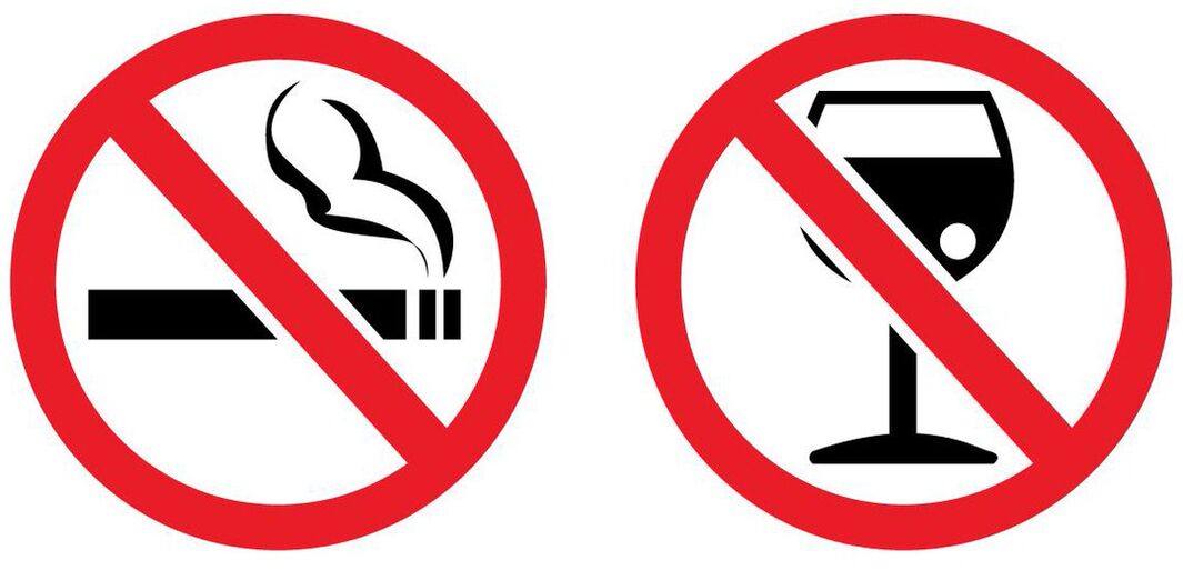 Für eine Nasenkorrektur müssen Sie mit dem Rauchen und Alkohol aufhören. 
